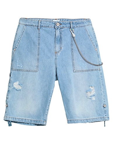BERNA Denim shorts Blue 100% Cotton