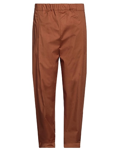 LANEUS Casual pants Brown 97% Cotton, 3% Elastane