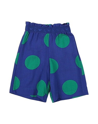 EMPORIO ARMANI Shorts & Bermuda Navy blue 48% Polyamide, 38% Polyester, 8% Elastane, 6% Metallic fiber