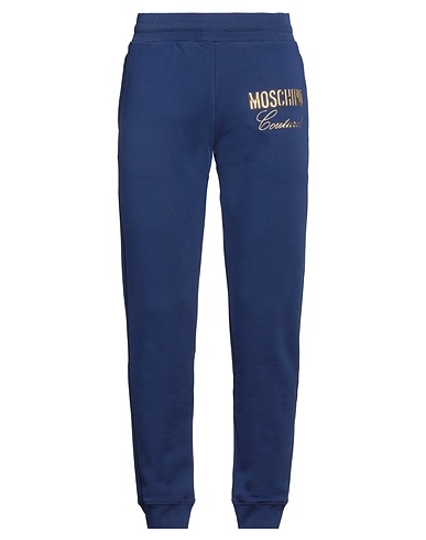 MOSCHINO Casual trouser COUTURE Navy blue 100% Organic cotton