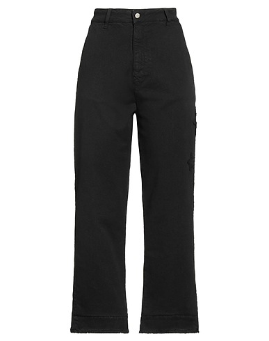 SHOPART Denim trousers Black 97% Cotton, 3% Elastane