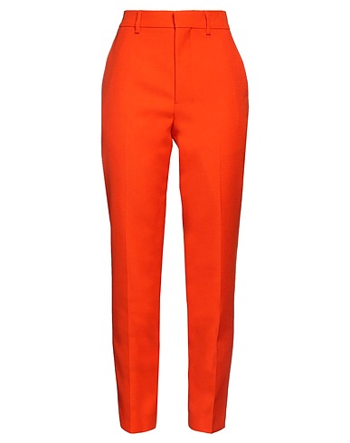 AMI ALEXANDRE MATTIUSSI Casual pants Orange 100% Virgin Wool