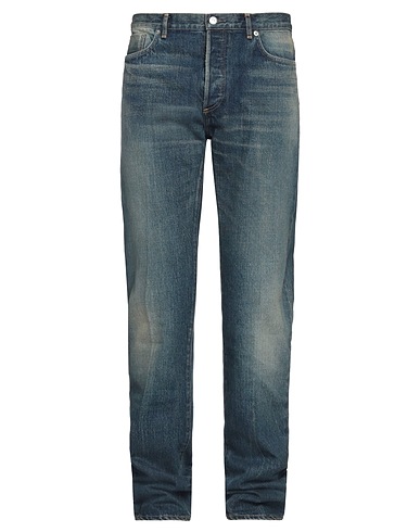 DIOR Denim pants Blue 100% Cotton, Calfskin
