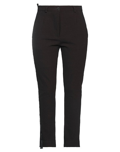 BLACK LABEL Casual pants Dark brown 53% Polyester, 43% Wool, 4% Elastane