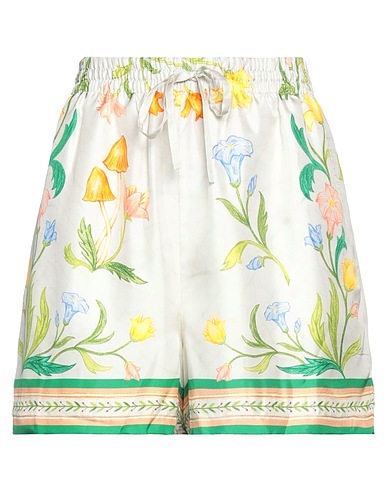 CASABLANCA Shorts & Bermuda Ivory 100% Silk