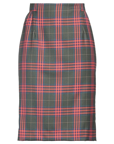 VIVIENNE WESTWOOD Midi skirt Military green 100% Virgin Wool