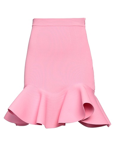 MCQUEEN Minigonna Rosa 73% Viscosa, 15% Poliestere, 11% Poliammide, 1% Elastan