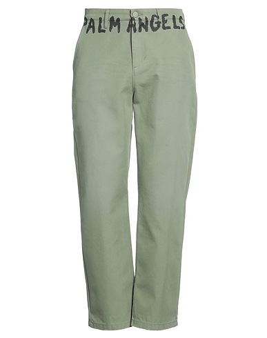 PALM ANGELS Casual trouser Military green 83% Cotton, 17% Polyamide