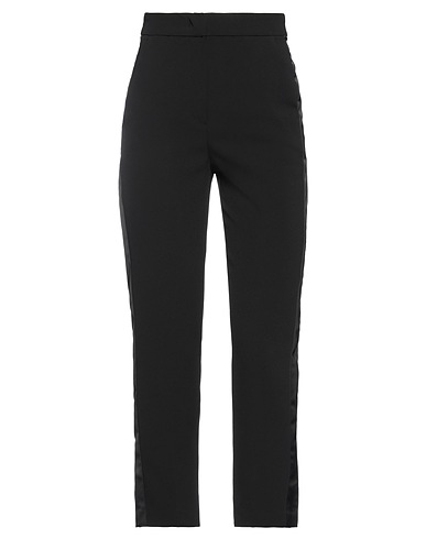 ANNARITA N Casual trouser Black 93% Polyester, 7% Elastane