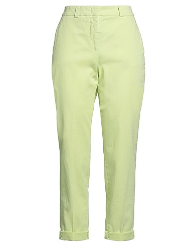 PESERICO Casual trouser Lime green 98% Cotton, 2% Elastane