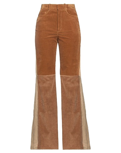 CHLOÉ Casual trouser Camel 100% Cotton, Paper, Hemp