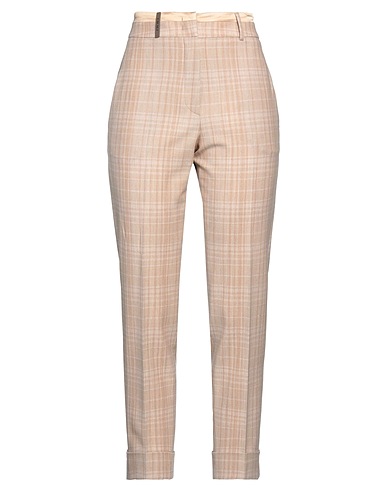 PESERICO Casual trouser Sand 95% Virgin Wool, 4% Elastane, 1% Metallic Polyester