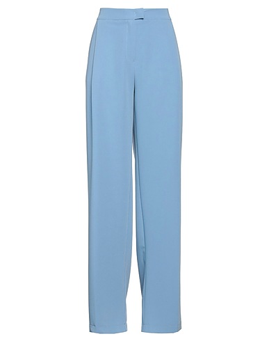 FACE TO FACE STYLE Casual pants Sky blue 65% PES, 30% Rayon, 5% Elastane