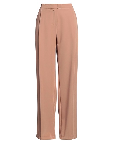 FACE TO FACE STYLE Casual trouser Camel 65% PES, 30% Rayon, 5% Elastane