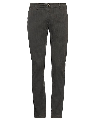 SPAGO UOMO Casual trouser Dark green 98% Cotton, 2% Elastane