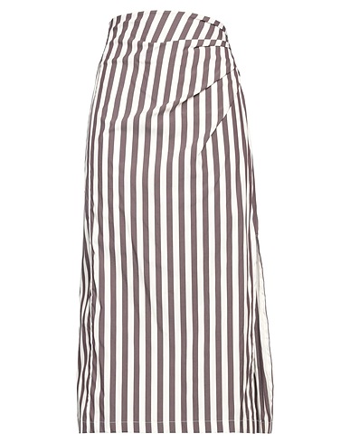 ERIKA CAVALLINI Maxi Skirts Charcoal 75% Cotton, 21% Polyamide, 4% Lyocell