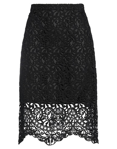 BURBERRY Midi skirt Black 86% Cotton, 14% Polyester