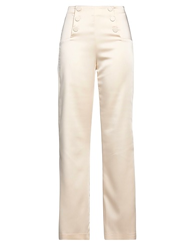 SOALLURE Casual trouser Off white 96% Polyester, 4% Elastane
