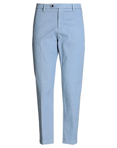 OUT/FIT Casual trouser Sky blue 97% Cotton, 3% Elastane