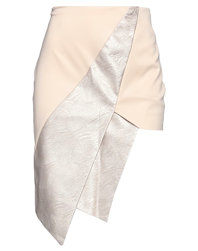 ANNA BUZZI Mini skirt Cream 50% Polyurethane, 50% Viscose, Polyester, Elastane