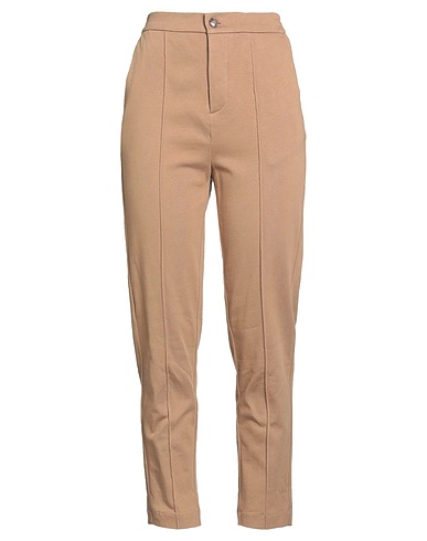 EMMA & GAIA RED Casual trouser Camel 100% Cotton