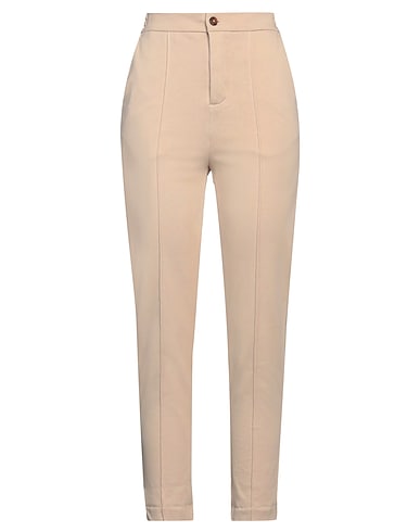 EMMA & GAIA RED Casual pants Beige 100% Cotton