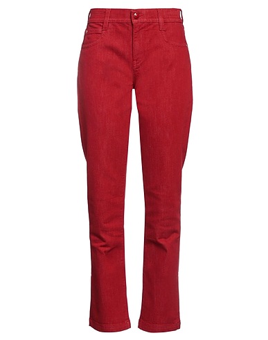 JACOB COHЁN Denim trousers Red 98% Cotton, 2% Elastane