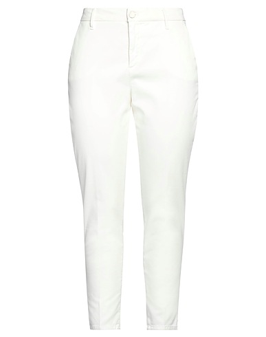 STAFF GALLERY Casual trouser Ivory 50% Organic cotton, 48% Cotton, 2% Elastane