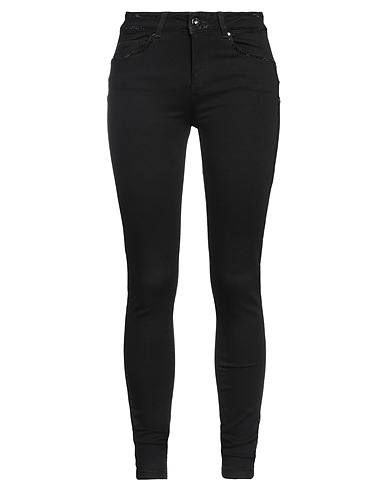 FRACOMINA Denim pants Black 42% Cotton, 38% Modal, 16% Recycled polyester, 4% Elastane