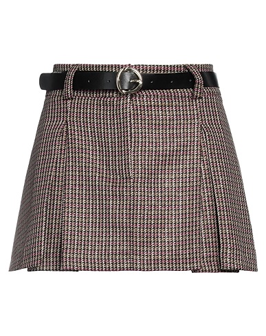 IMPERIAL Mini skirt Beige 67% Polyester, 28% Viscose, 3% Elastane, 2% Metallic fiber