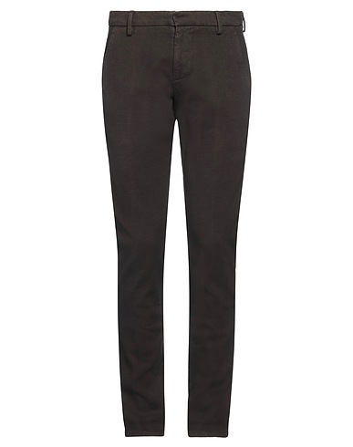 DONDUP Casual pants Dark brown 98% Cotton, 2% Elastane