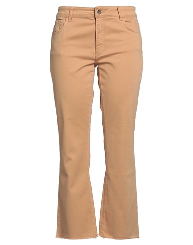 EMME by MARELLA Casual trouser Camel 97% Cotton, 3% Elastane
