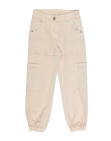 MANILA GRACE Casual trouser Beige 98% Cotton, 2% Elastane