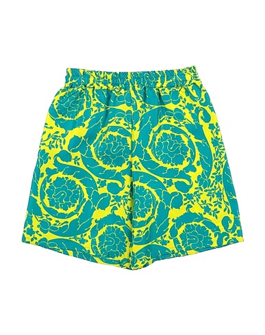 VERSACE YOUNG Shorts & Bermuda Lime green 100% Silk