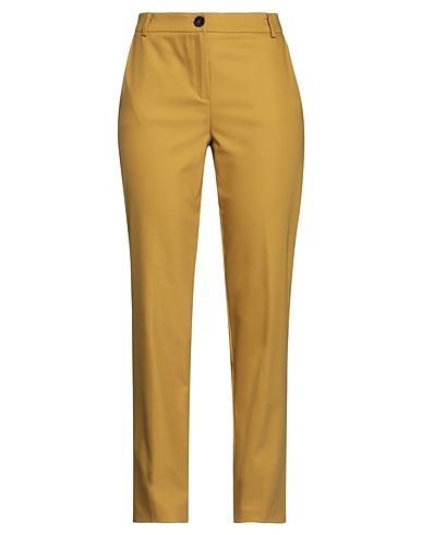 EMME by MARELLA Casual trouser Mustard 52% Cotton, 44% Polyamide, 4% Elastane