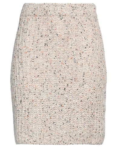 I BLUES Mini skirt Beige 39% Acrylic, 37% Polyamide, 18% Alpaca wool, 6% Wool