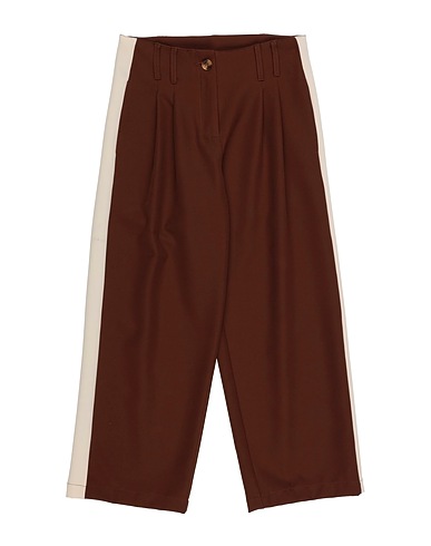 MANILA GRACE Casual trouser Brown 95% Polyester, 5% Elastane