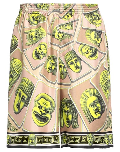 VERSACE Shorts & Bermuda Beige 100% Silk