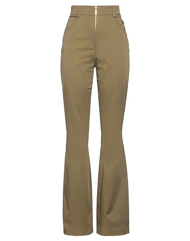 ANNA MOLINARI Casual trouser Military green 97% Cotton, 3% Elastane