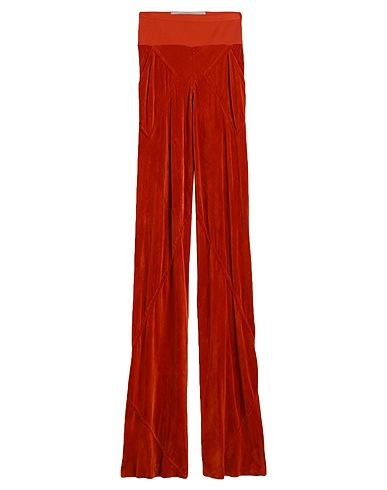 RICK OWENS Casual trouser Rust 82% Viscose, 18% Silk, Cotton, Polyamide