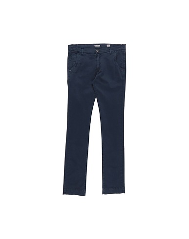 BYBLOS Casual trouser Blue 98% Cotton, 2% Elastane