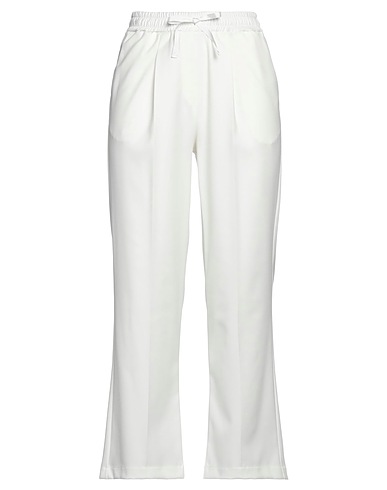 T.D.D. TEN-DAY DELIVERY Pantalone Bianco 65% Poliestere, 33% Rayon, 2% Fibre elastiche