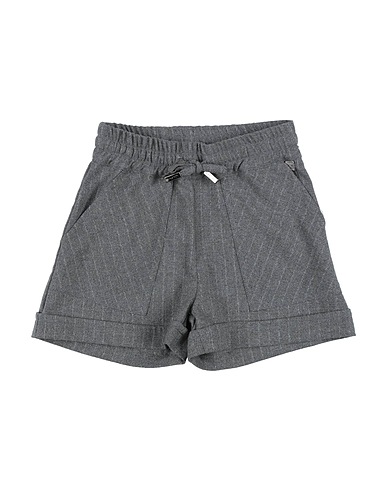 MANILA GRACE Shorts & Bermuda Grey 65% Polyester, 32% Viscose, 2% Elastane, 1% Lurex®