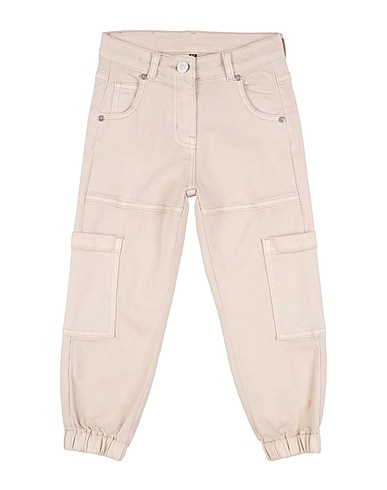 MANILA GRACE Casual trouser Cream 98% Cotton, 2% Elastane