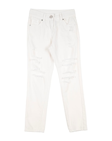 MANILA GRACE Denim trousers AVORIO 100% Cotton