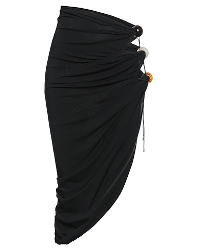 JACQUEMUS Maxi Skirts NERO 75% Acetate, 20% Polyamide, 5% Elastane