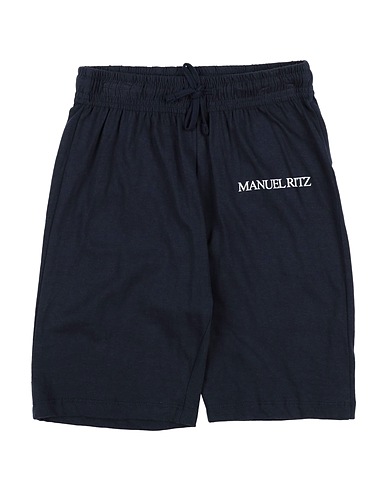 MANUEL RITZ Shorts & Bermuda Midnight blue 100% Cotton