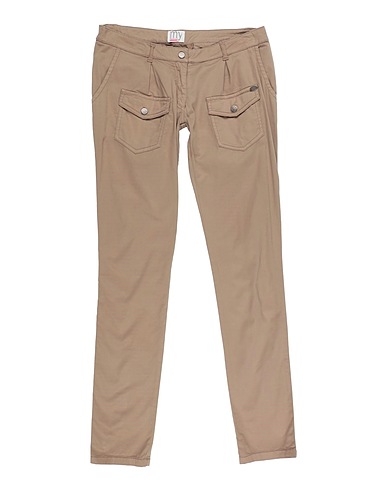 MY COLLECTIONS Casual trouser Khaki 97% Cotton, 3% Elastane