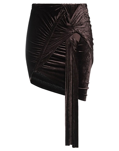 RICK OWENS LILIES Mini skirt Dark brown 83% Viscose, 17% Polyamide