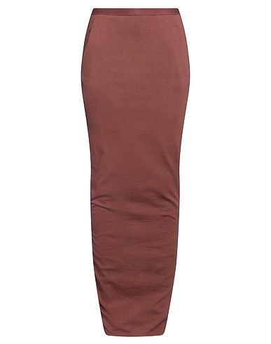 RICK OWENS Long skirt Chocolate brown 100% Cotton